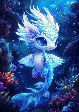 Cute Blue Dragon