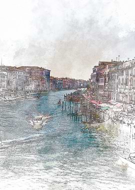 Venice Canal Sketch