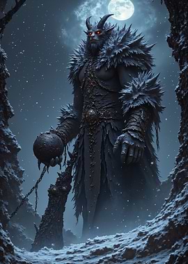 Furry Demon in Winter