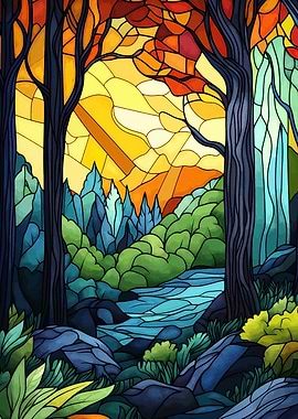 Stained Glass Forest