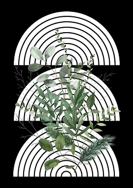 Green Leaves & Arcs