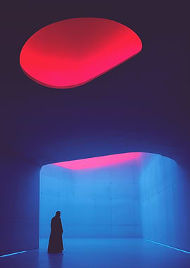 Minimalist Futuristic Neon Artwork