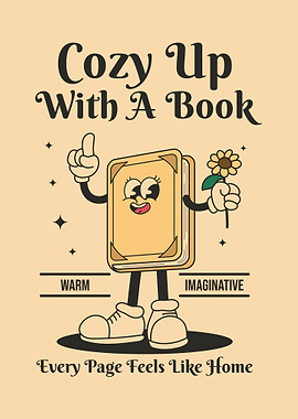 Cozy Up with a Book Illustration