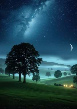 Night Sky Landscape