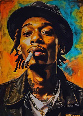 Wiz Khalifa Hip Hop Portrait
