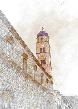 Church Bell Tower Sketch