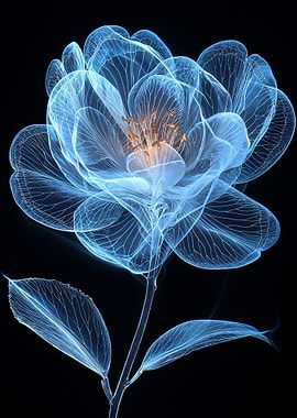 Glowing Blue Flower