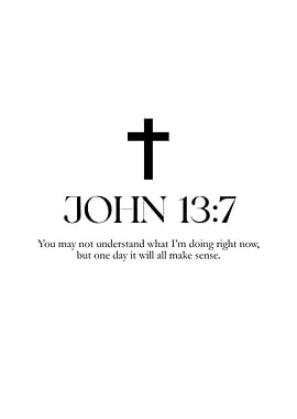 John 13:7 Bible Verse Minimalistic Inspirational Motivational Scripture