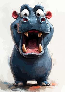 Cartoon Hippopotamus