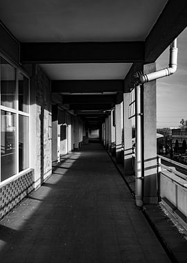 Black and White Corridor