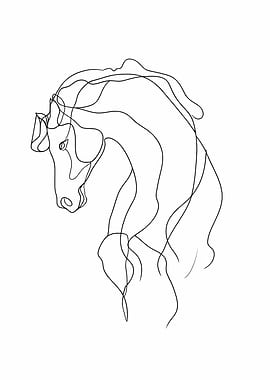 Horse Line Art
