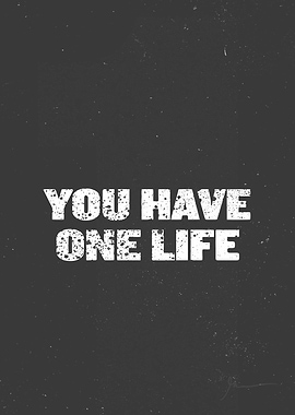 You Have One Life Quote