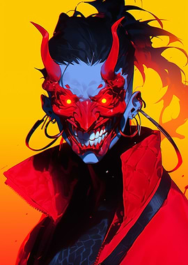 Demon Mask Portrait