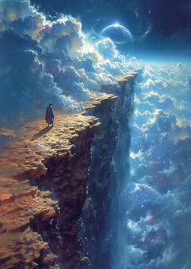 Lone Figure at the Edge