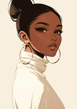 Digital Portrait of Woman