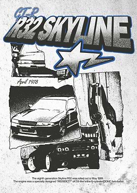 Skyline R32 GT-R Grunge Style