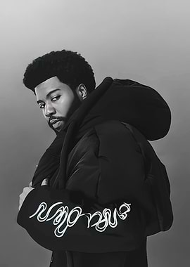 khalid Black and White Portrait