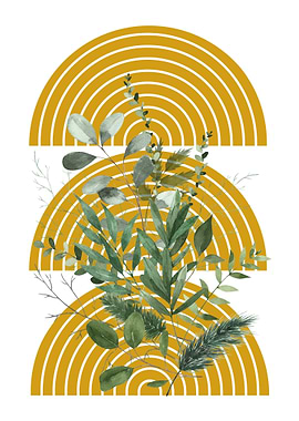 Green Leaves and Golden Arcs