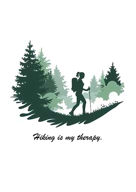 Hiking is My Therapy – Outdoor Adventure Forest