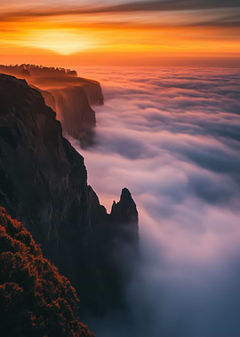 Sunset Over Sea of Clouds
