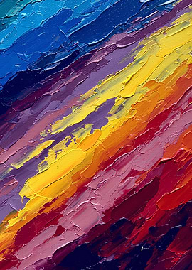 Abstract Rainbow Painting