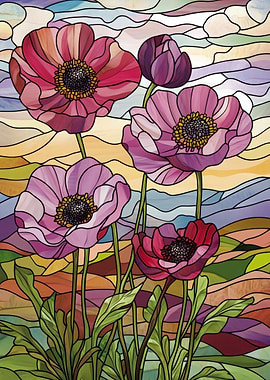 Stained Glass Flowers