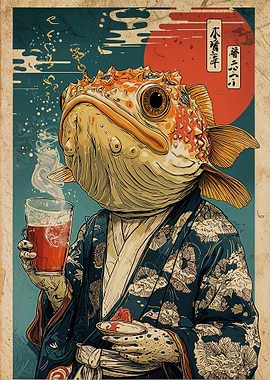Pufferfish in Kimono