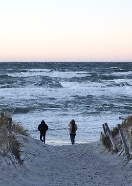 Two Figures by the Sea