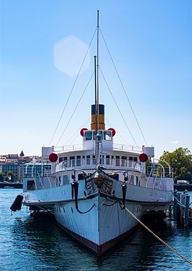 Vintage Steamboat Docked