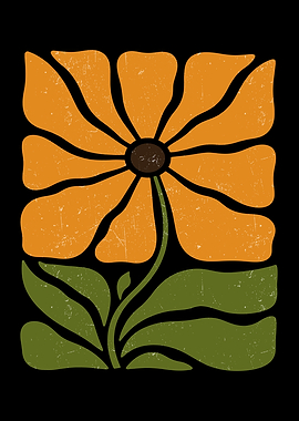 Retro Flower Illustration