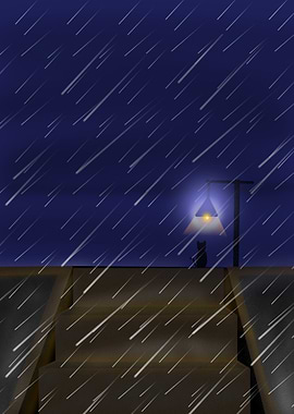 Rainy Night with Cat