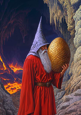 Wizard with Golden Egg