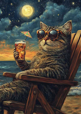 Cool Cat Beach Sunset