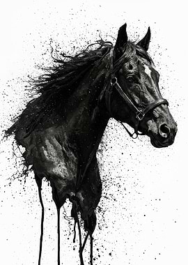 Black Horse Splash Art