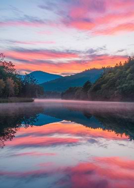Misty Mountain Sunrise