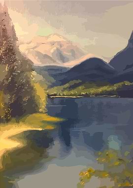 Mountain Lake Landscape