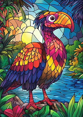 Stained Glass Bird