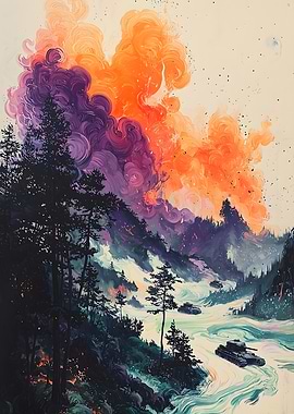 Military Landscape Painting