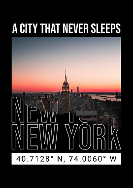 New York City Skyline Poster