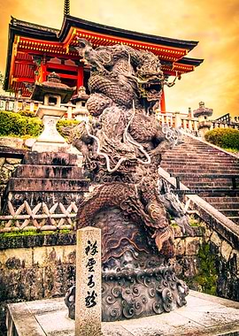 Dragon Statue at Japanese Temple
