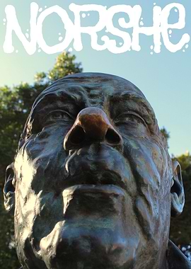 Bronze Bust with Graffiti