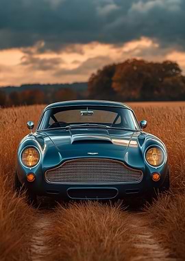 Classic Blue Aston Martin