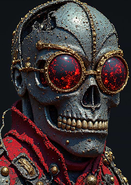Steampunk Skull with Goggles