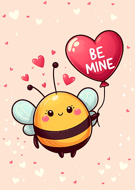 Be My Valentine's Date Cute Bee