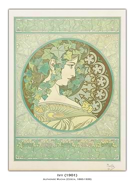Art Nouveau Ivy Poster