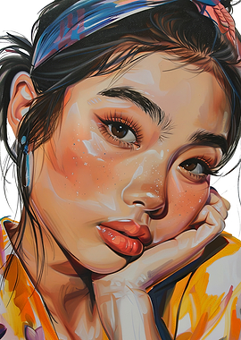 Woman with Blue Headband