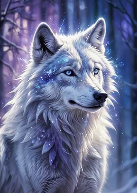 White Wolf in Winter