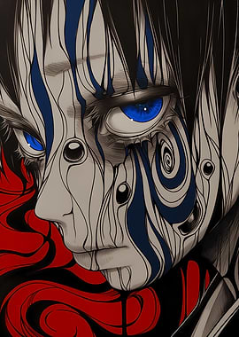 Anime Character with Blue Eyes