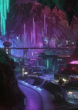 Cyberpunk Cave City