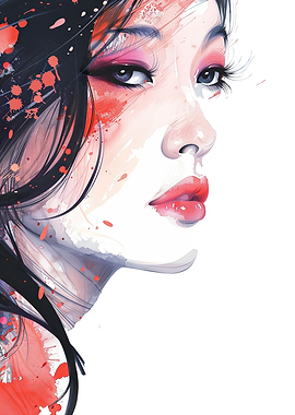 Watercolor Portrait of a Woman